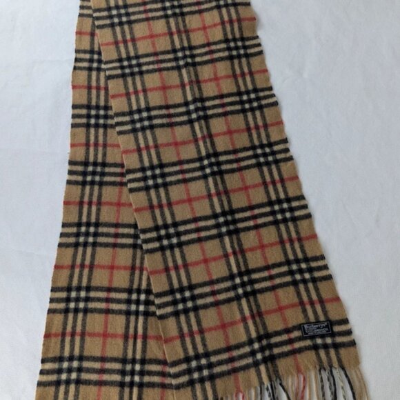 Burberrys Unisex Winter Scarf Beige – Pre-Owned – Lambswool Classic Check Scarf - Picture 3 of 6